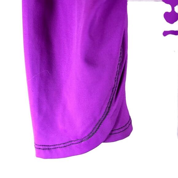 Title Nine Paradigm 1/4 Zip Long Sleeve Pullover Top Purple Med Graphic Writing - Picture 3 of 9